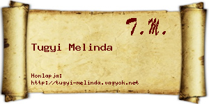 Tugyi Melinda névjegykártya